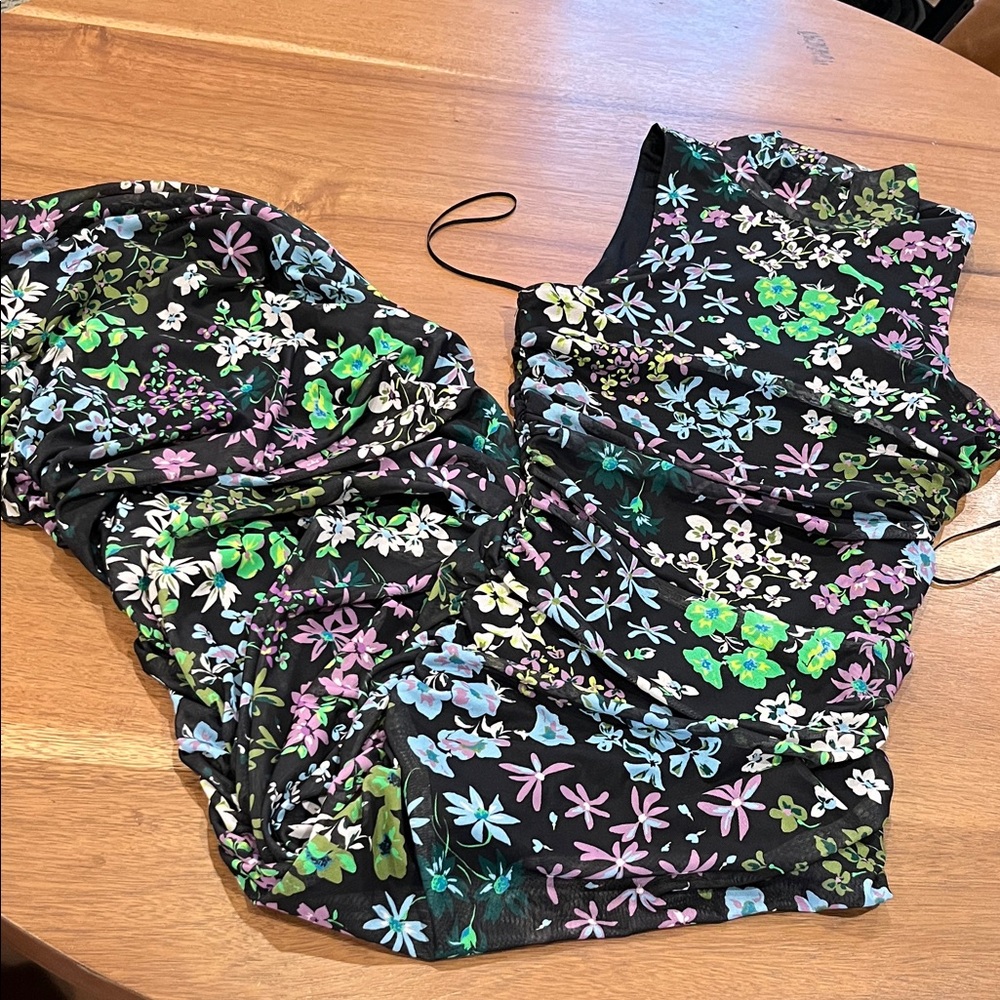 afrm los angeles Floral Women's long smocked dress. beautiful dress nwot